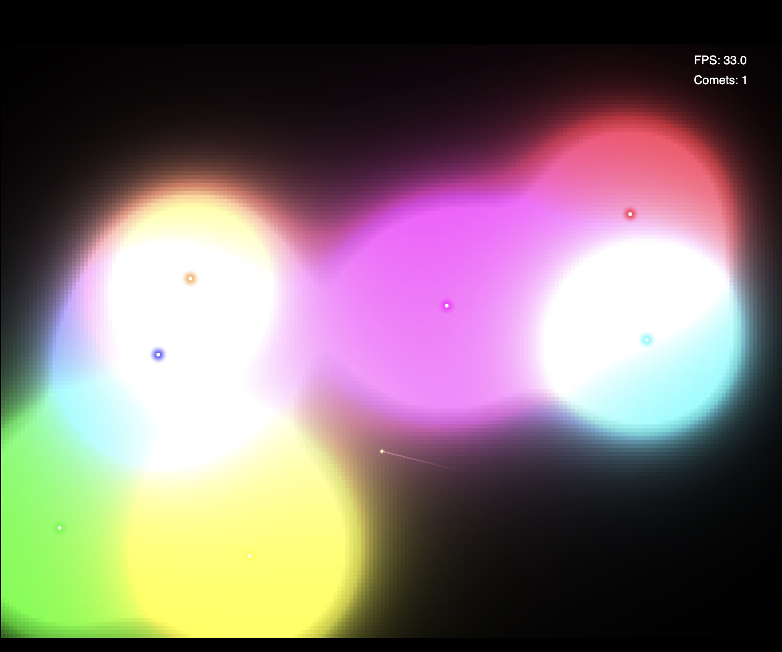 Development snapshot 1 for Comets in multicolor